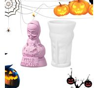 Formes De Chandelles 3D Halloween-Halloween-Canter | Formulaire De Chandelier Fantôme, Forme De Silicone Halloween Harzguss Pour Les Bougies D'aromathérapie, Cire, Plâtre, Décoration Sonore, Productio