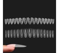 Formes De Clou Pour Extension - 240pcs Boîte De Pointes À Ongles En Transparent | Sans Plateau En Papier, Échelle De Chien Mince Sandwich Ovale Extensions D'art De Nalif