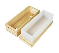 Formes de coulée de savon | Formes de silicone de 11,1 pouces pour la production de savon | Moules de bois + silicone 1300 ml avec une redéformation simple | Pour le gâteau au chocolat à la main