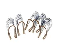 Formes de Nail Art en Aluminium Argenté 5 Pièces pour Extension des Ongles
