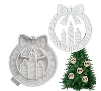 Formes de Noël - Décoration de maison 3D anti-adhésive - En résine époxy - Pour plâtre, chocolat, fondant, salon, chambre à coucher, cuisine, bureau, fête et anniversaire