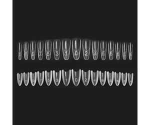 Formes de ongles en gel - Formes de clous de style sandwich, pointes de clous d'extension transparents | Conseils d'art en boîte 240 œuvres avec une forme ovale pour les ongles en, idéal pour
