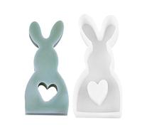 Formes de Pâques - Plat en silicone pour bougies d'aromathérapie de Pâques en taille de lapin, d'irrigation pour bougies creux | Facile à résoudre le formulaire