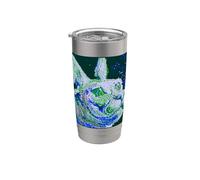 FORMES DE VIE ÉCRITES EN SYMBOLES JAPONAIS. BITMAP Gobelet isotherme en acier inoxydable double paroi