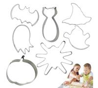 Formes d'emporte-pièces Halloween | Ensemble d'emporte-pièces de Noël Halloween Timbres à s | s drôles Fondant Moules de cuisson Cake Topper Outils de décoration pour les faveurs de fête