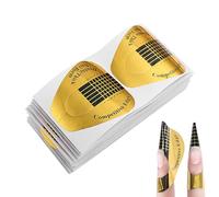 Formes d'ongles pour ongles en acrylique, Formes d'ongles autocollantes en forme de fer à cheval avec chiffres marqués, Shaper d'ongles pour ongles en acrylique, ruban adhésif pour usage Povanjer
