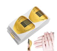 Formes d'ongles pour ongles en acrylique - Formes d'ongles autocollantes en forme de fer à cheval avec chiffres marqués - Conseils d'extension d'ongles pour ongles en Gel, façonneur d'ongles Fulenyi