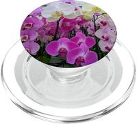 Formes d'orchidées Magnifiques Blanches et Magenta Mania PopSockets PopGrip pour MagSafe