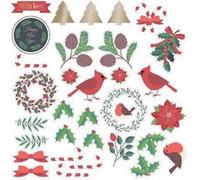 Formes en papier Merry Christmas Rouge G