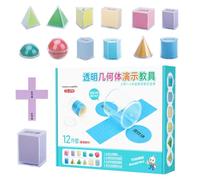 Formes géométriques 3D, outils pédagogiques et mathématiques avec formes 3D - Professeur de géométrie Aide pour les à partir de 3 ans