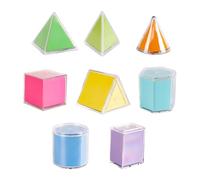 Formes géométriques,8 Pièces Éducatives Amovibles pour l'Apprentissage | Formes 3D, Solides Géométriques et Jouets Maths | pour Garçons et Filles, Petite Enfance, Maternelle, Classe, Maison