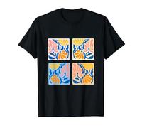 Formes géométriques abstraites Modernes du Milieu du siècle rétro T-Shirt Graphique avec Valeur, Homme, Noir, S