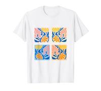 Formes géométriques abstraites Modernes du Milieu du siècle rétro T-Shirt Graphique avec Valeur, Homme, Blanc, M