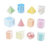 Formes géométriques claires et colorées - Blocs de construction amovibles - Formes géométriques pour enfants de 3 ans et plus - Apprentissage des mathématiques - Jouet pour enfant