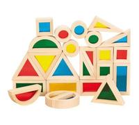 TickiT Jouet éducatif Formes géométriques en bois - Boîte 24 Multicolore - À partir de 12 mois
