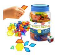 Formes géométriques pour l'apprentissage en cours de mathématiques | Bloc éducatif transparent | Outil d'enseignement mathématique | Pour les activités, les jeux et les jeux en classe, à la maison et