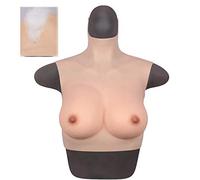 Formes mammaires en Silicone - Col Haut Travestis Formes Lifelike Seins Seins Faux - Formes mammaires réalistes Boobs Faux pour Crossdressing Crossdresser Costume transgenre (Coupe C),A
