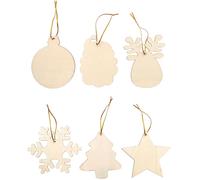 Formes Noël À Suspendre En Bois 10 À 11 Cm 6 Pièces