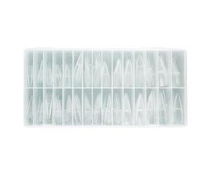 Formes pour Reconstruction des Ongles | 150 Pièces en Forme de Goutte pour Manucure avec Bouts à Couverture Totale | Transparents pour Ongles | la Maison, le Salon, le Voyage, la Fête, le Spa, le