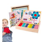 Formes Puzzle, Deux cent -huit pièces Jeu de puzzle coloré Activités | Formes géométriques Blocs de construction | Pour maternelle fille