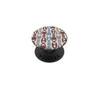 Formes Totem géométriques Modernes du Milieu du siècle - Marron, Bleu PopSockets PopGrip Adhésif