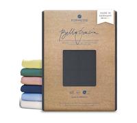 Formesse Bella Gracia Drap-housse en jersey 180 x 190 - 200 x 220 cm - Jusqu'à 25 cm de hauteur - 97 % coton compact - Fabriqué en Allemagne - Drap de lit avec élasthanne - Couleur anthracite