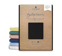 Formesse Bella Gracia Drap-housse en jersey, 97 % coton 3 % élasthanne, schwarz, 180 x 200 cm - 200 x 220 cm