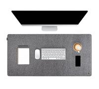 FORMGUT Tapis de Bureau en Feutre (90x30 cm - Gris Moyen) - Support pour Ordinateur Portable, Sous-main de Bureau - Tapis de Souris XXL, Sous-main pour Bureau, Tapis de Table