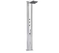 Douche Hybride Extérieure Dada Straight 32.4x14x228cm 40L - Raccords Eau Chaude/Froide - Douchette Amovible - Anti-calcaire