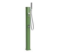 Formidra - Douche Solaire 20 L pour Utilisation en Extérieur de Jardin, Piscine ou Spa - Robinet à Pied, Mitigeur et Douchette Amovible - Aluminium - Vert Réséda - Jolly Go2