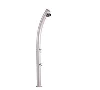 Formidra Douche solaire Jolly 33 L Aluminium - Hauteur 233 cm - Rince-pieds - Gris