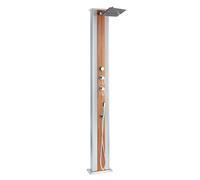 Douche hybride Dada Straight habillage bois / inox avec rince pieds