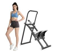 Formill QK7906 - Appareil de musculation vertical pliable avec guidon et pédales réglables sur 3 niveaux et écran LED - Noir