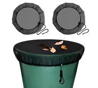FORMIZON 2 Pcs Filet pour Citerne de Pluie, Filet de Protection pour Tonneau de Pluie avec Cordon de Serrage, Filet de Protection Réglable, Protection Contre Les Moustiques et Les Feuilles