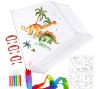 FORMIZON Cerf Volant Enfant, Lot de Cerfs-Volants DIY, Cerf Volant Monofil 50*60 cm, Décore ton Propre Cerf-Volant avec Gabarit avec Crayons de Couleur, pour Jeux et Activités de Plein Air (10 Pièces)