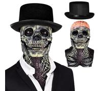 FORMIZON Masque de Crâne d’Halloween, Couvre-Chef Squelette Complet, Masque de Crâne d’Halloween avec Mâchoire Mobile, Masques d’Horreur Effrayant Pour Cosplays, Halloween, Carnaval