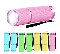 FORMIZON Mini Lampe de Poche, 8 Pièces Lampe Poche LED avec Lanyard, Lampe de Poche avec Poignée Fluorescente pour Enfant, Lampe de Poche Portable en Aluminium pour Camping Lecture Randonnée Outdoor
