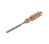 Formon de 6 mm avec manche en bois, idéal pour la sculpture et les travaux de menuiserie de précision.