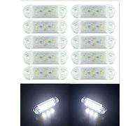 Formplas 10 x LED Feux Gabarit Position Lateral Blanc 12v 24v Remolque Camion Camionette Lampe