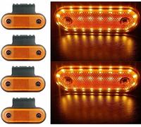 Formplas 4 x LED Feux Gabarit Position Lateral Jaune 12v 24v Remolque Camion Camionette Lampe