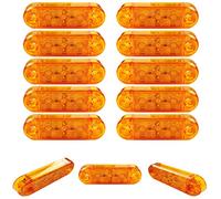 Formplas Lot de 10 feux de position LED 12 V 24 V pour remorque, camion, jaune