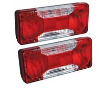 Formplas Lot de 2 feux arrière 12 V 24 V pour camion, voiture, châssis, remorque, homologation E