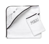 Formula Baby Set de Bain Bébé 75 x 75 cm - Motif Chat (Gris)