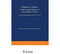 Formula Index To The Second Edition Of Volume I To Iii