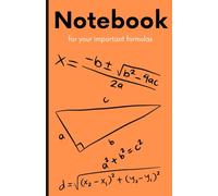 Formula Notebook: 40 Blank Pages for Your Personal Formula Collection & Sketching - 5.5 x 8.5 Inches - Includes Conversion Tables (Area, Volume, etc.) and Customizable Table of Contents