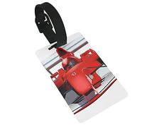 Formula Race Car avec The Driver Automobile Motorized Sports Theme Strong Engine 2 Pcs Étiquettes à bagages, boucle d'étiquette d'identification de couverture de confidentialité et carte d'adresse p