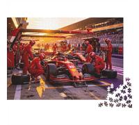 Formulaa Race 1000 Pièces Jigsaw Puzzle Papier Recyclable Pit Stop Senior Puzzles Jeu de Soirée Props Idée de Cadeau Parfaite for Women and Men Both 70x50cm/1000pcs