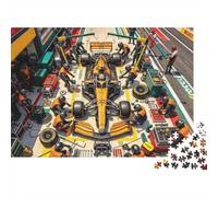 Formulaa Race 1000 Pièces Jigsaw Puzzles Recycled Pit Stop Senior Puzzles Family Gaming Time Props Jeu de Soirée Props pour Adultes and Age 10 Up 38x26cm/1000 pièces