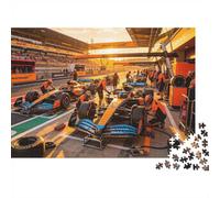 Formulaa Race Jigsaw Puzzle 1000 Pièces Recyclable Material Pit Stop Puzzles pour Adultes Family Gaming Time Props Intéressant Jeu de Famille for Women 70x50cm/1000pcs