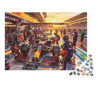 Formulaa Race Jigsaw Puzzles 1000 Pièces Matériau Recyclable Pit Stop Puzzle pour Adultes Idée de Cadeau Parfaite Amusant Family Gaming Time Activité 70x50cm/1000 Pièces